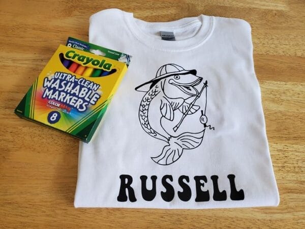 Fishing Fish Coloring Shirt
