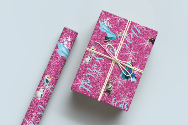 Frozen Glitter Wrapping Paper