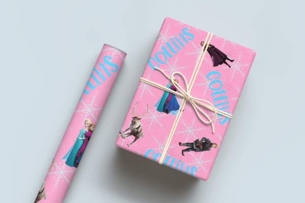 Frozen Light Pink Wrapping Paper