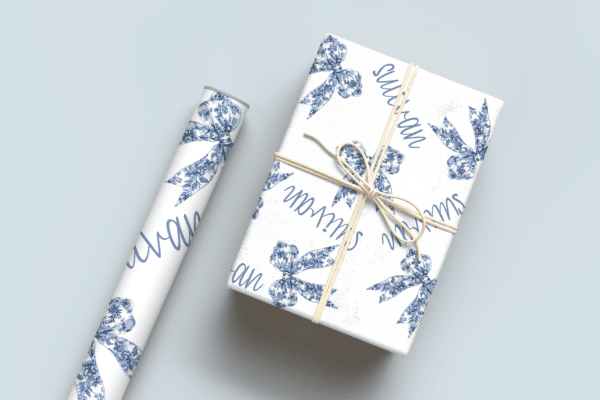 Grandmillenial Bow Wrapping Paper