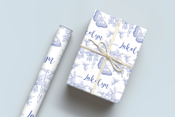 Grandmillenial Butterfly Wrapping Paper