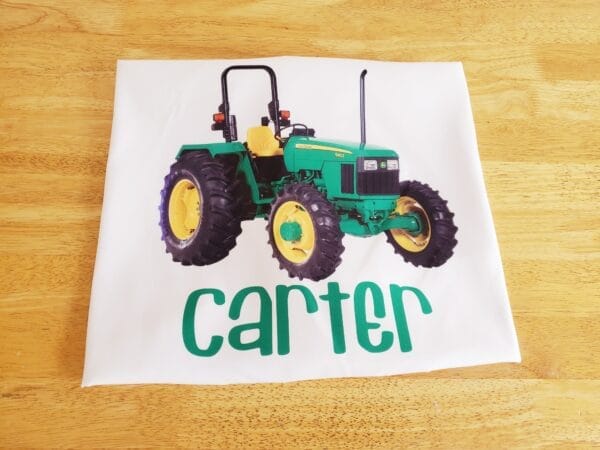 Green Tractor Pillow Case