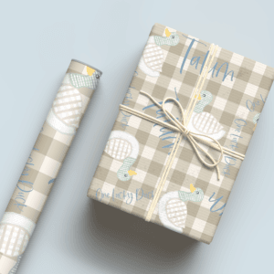 Lucky Duck Grays Wrapping Paper