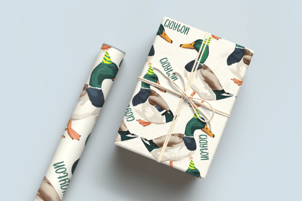 Mallard Duck Birthday Wrapping Paper