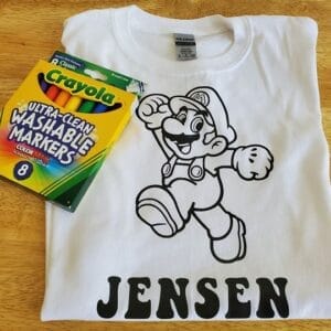 Mario Coloring Shirt