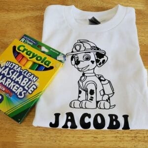 Marshall – Paw Patrol Coloring Shirt