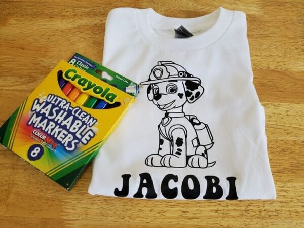 Marshall – Paw Patrol Coloring Shirt