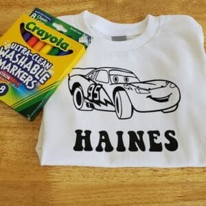 McQueen Coloring Shirt
