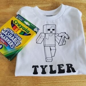 Minecraft Coloring Shirt