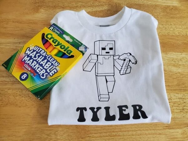 Minecraft Coloring Shirt