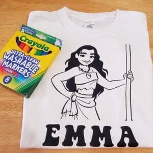 Moana Coloring Shirt