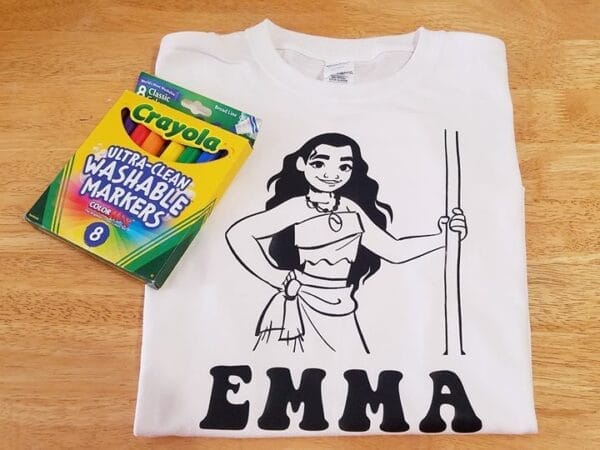 Moana Coloring Shirt