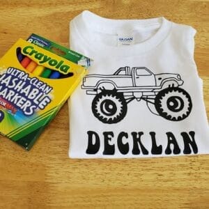 Monster Truck Coloring Shirt