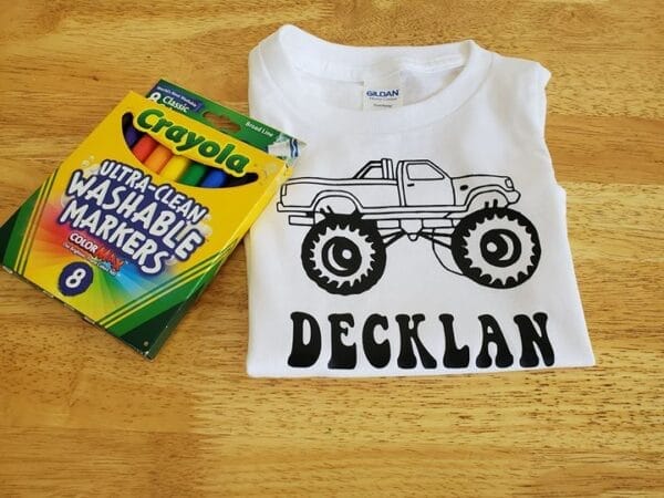 Monster Truck Coloring Shirt