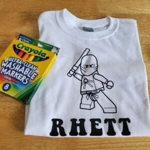 Ninjago Coloring Shirt
