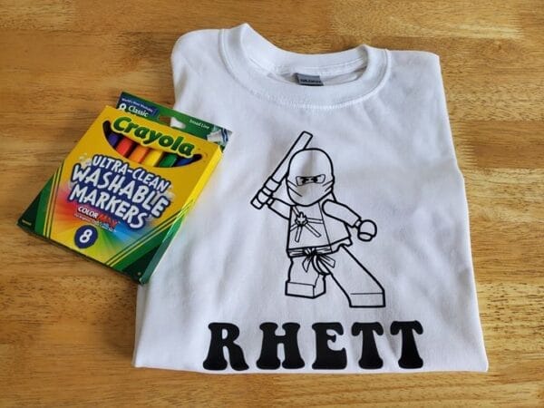 Ninjago Coloring Shirt