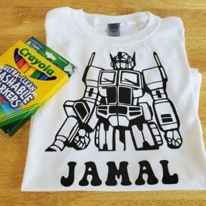 Optimus Prime Coloring Shirt