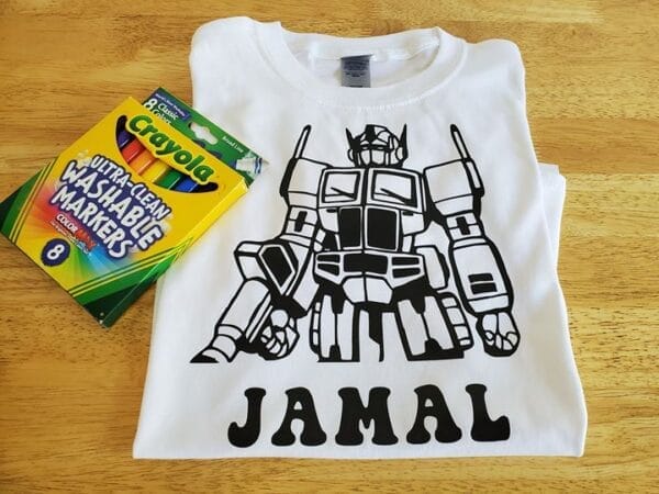 Optimus Prime Coloring Shirt