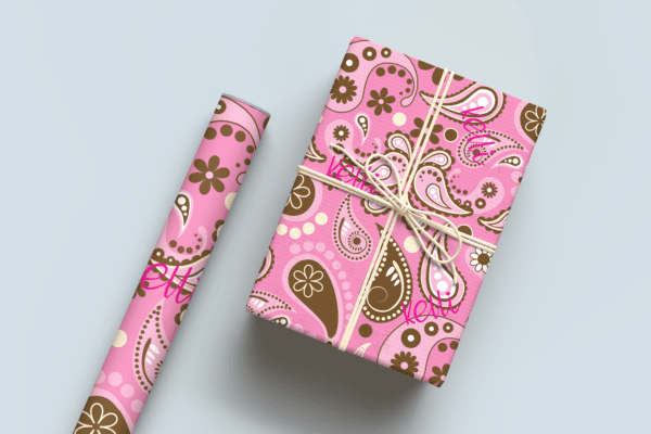 Western Paisley - Pink Wrapping Paper