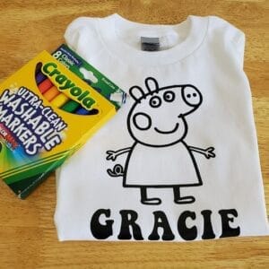 Peppa Pig Coloring Shirt