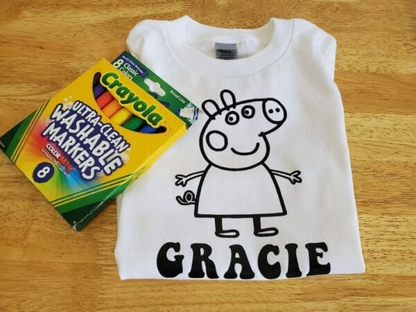Peppa Pig Coloring Shirt