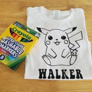 Pikachu Coloring Shirt