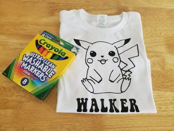 Pikachu Coloring Shirt