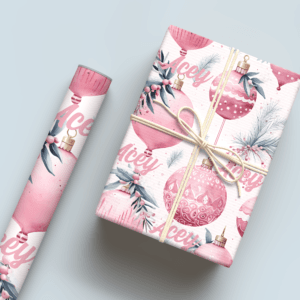 Pink Ornaments Wrapping Paper