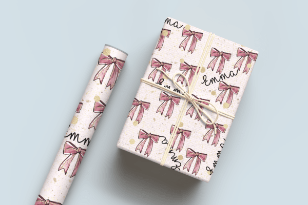 Pink Bows Wrapping Paper