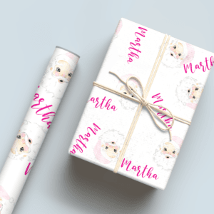 Pink Santa Wrapping Paper