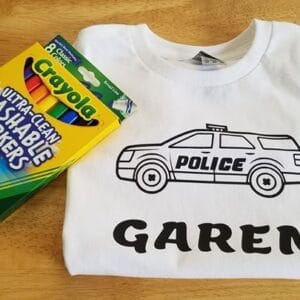 Police SUV Coloring Shirt