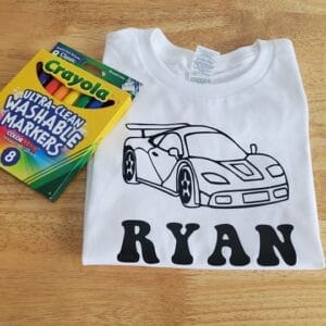 Race Car Coloring Shirt