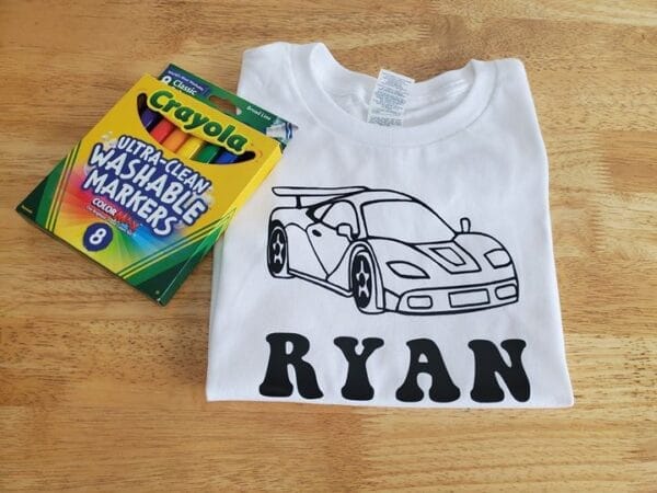 Race Car Coloring Shirt