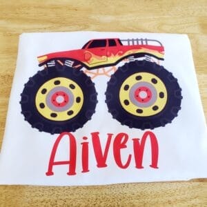 Red Monster Truck Pillow Case