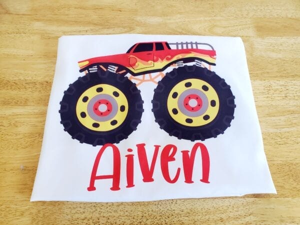Red Monster Truck Pillow Case