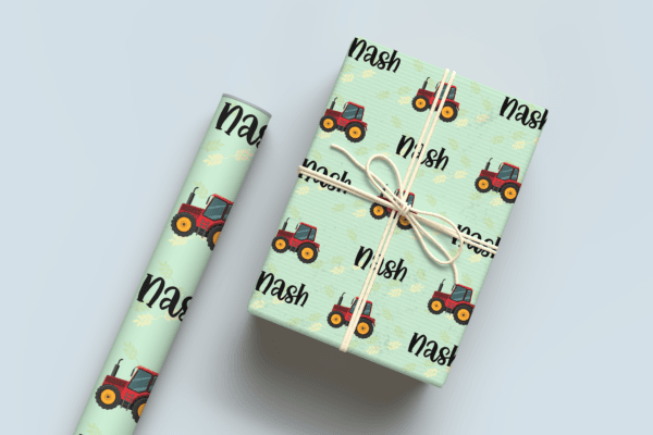 Red Tractor Wrapping Paper