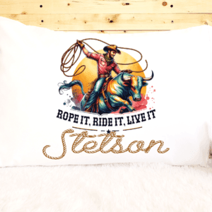 Rope it – bull rider Pillow Case