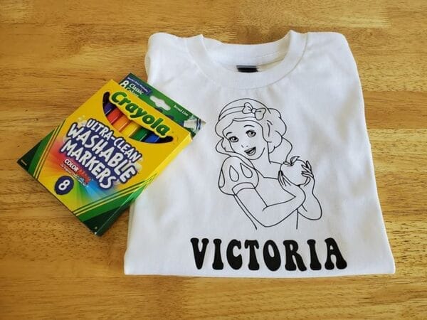 Snow White Coloring Shirt
