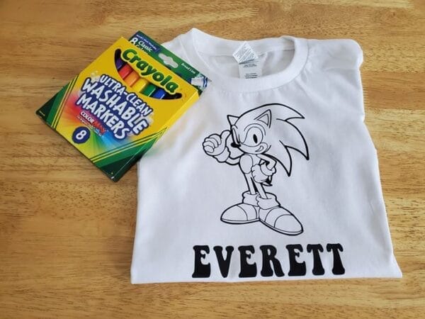 Sonic Coloring Shirt