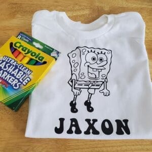 Sponge Bob Coloring Shirt