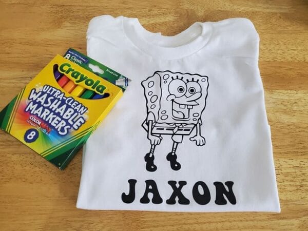 Sponge Bob Coloring Shirt