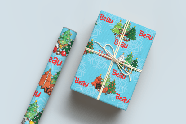 Sport Christmas Tree Wrapping Paper