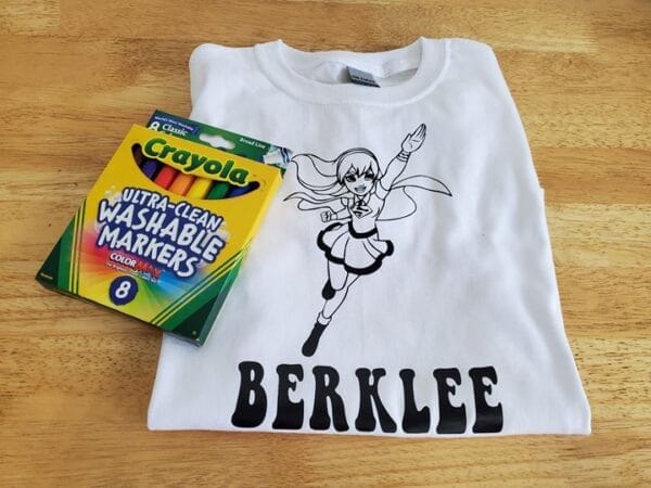 Super Girl Coloring Shirt