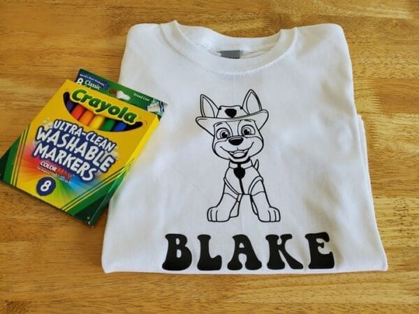 Tracker – Paw Patrol Coloring Shirt