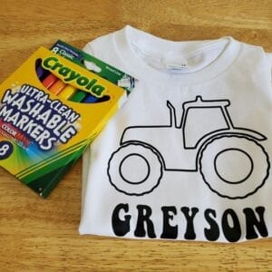 Tractor Coloring Shirt