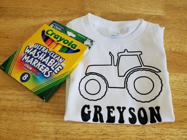 Tractor Coloring Shirt