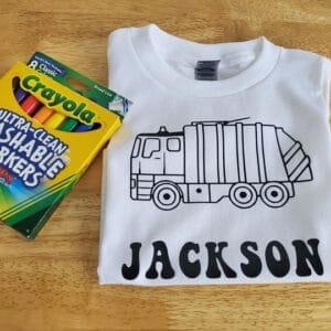 Trash Truck Coloring Shirt