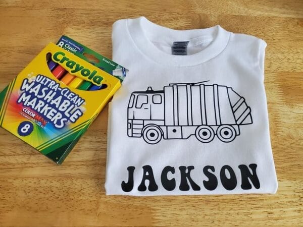 Trash Truck Coloring Shirt