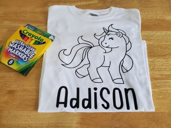 Unicorn Coloring Shirt