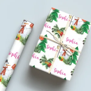 Watercolor Snowman Wrapping Paper
